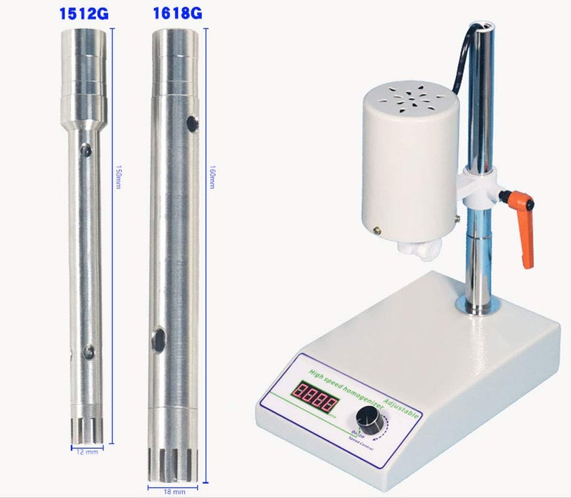 cheekyglo High Speed Homogenizer Adjustable Lab Disperser Emulsifier 51200ml w/ 1512G and 1618G Working Head (110V)110V - Image 3