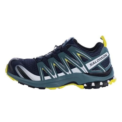 Salomon Mens XA PRO 3D Trail Running Shoes Navy BlazerHydroEvening Primrose 75 - Image 1