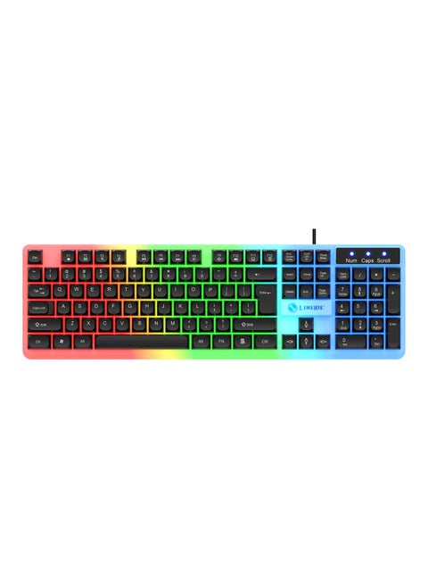 AOC KM100 Wired USB Suspended Luminous Keyboard And Mouse Set Computer Tea Axis Feel Office Gaming Keyboard-Color:Magnesium TX35 Black Single Keyboard