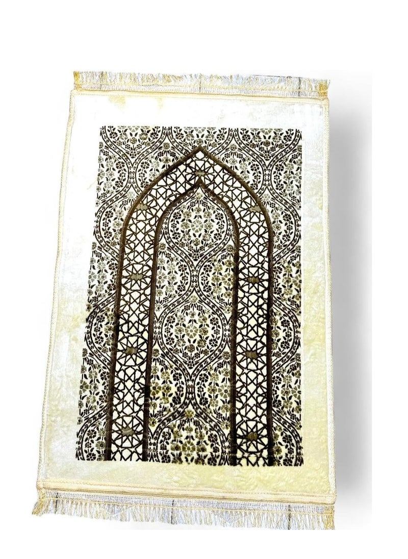 Salam Gifts - An engraved and soft prayer rug with a luxurious and comfortable velor face, suitable for both genders - Image 1