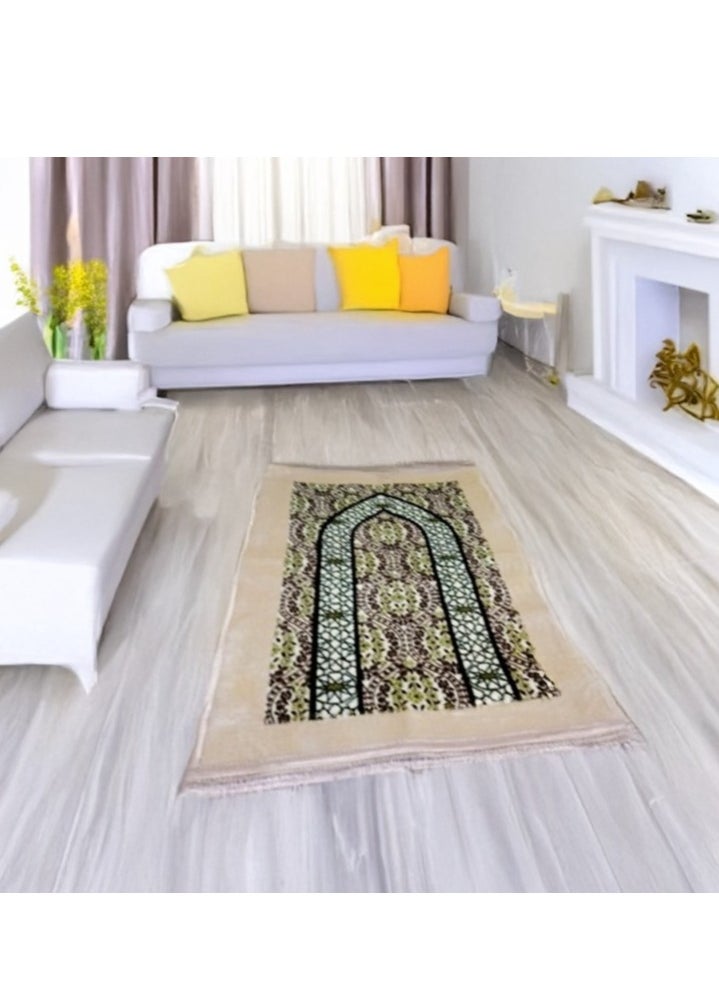 Salam Gifts - An engraved and soft prayer rug with a luxurious and comfortable velor face, suitable for both genders - Image 1