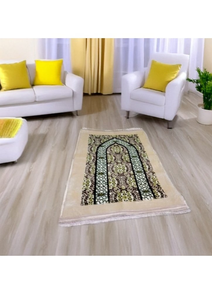 Salam Gifts - An engraved and soft prayer rug with a luxurious and comfortable velor face, suitable for both genders - Image 1