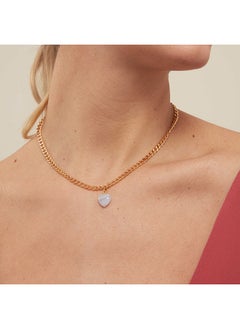 ORELIA LONDON SP Heart & Chunky Chain Necklace BLA  - Image 2