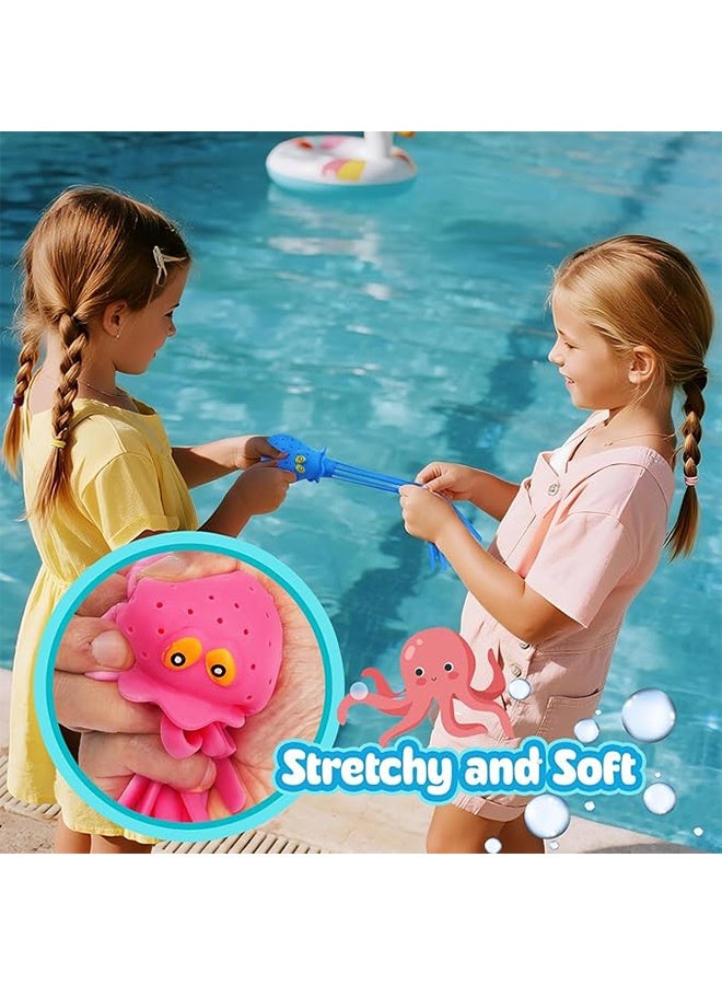 4 Pcs Octopus Water Balloon Bath Toys, Sensory Stress Relief Floating Pool Beach Tub Toy Reusable Water Bomb Splash Balls, Gift Bag Filler for Toddlers - Image 3