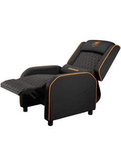 Cougar Cougar Ranger One Gaming Recliner Chair – Black/Orange, Woven Fabric Surface, Adjustable Backrest, Side Storage Pocket, Headrest & Lumbar Pillows, Supports Up to 150kg | 3MRAOORB.0001  - Image 5