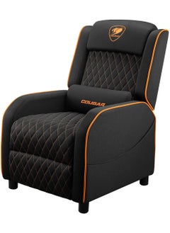 Cougar Cougar Ranger One Gaming Recliner Chair – Black/Orange, Woven Fabric Surface, Adjustable Backrest, Side Storage Pocket, Headrest & Lumbar Pillows, Supports Up to 150kg | 3MRAOORB.0001  - Image 3