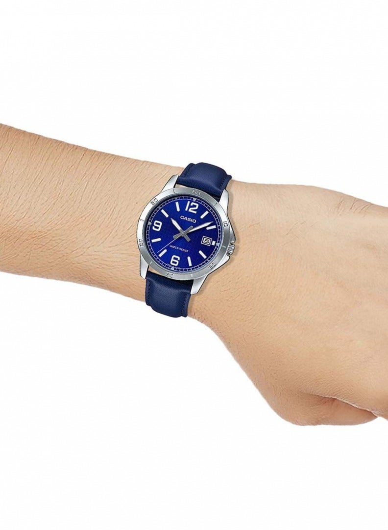 Casio MTP-V004L-2BUDF Men's, Casual, Blue Dial, Blue Band - Image 3