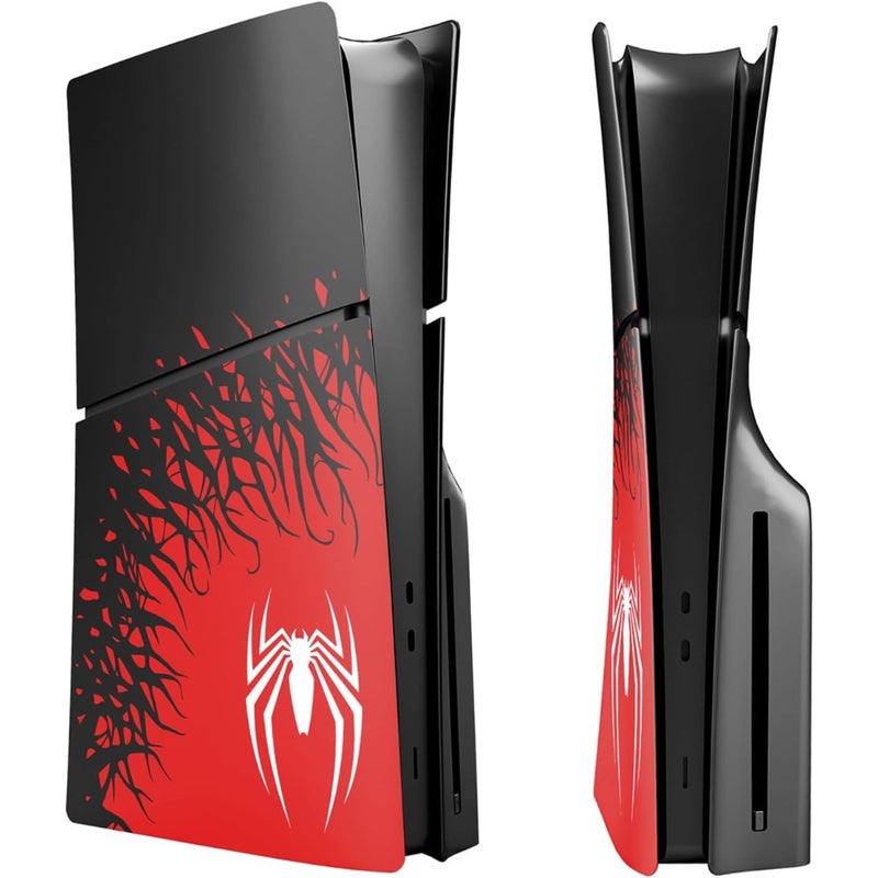 Faceplate for Disc Edition] - Superhero Spider - Man 2 Plates for PS5 Console Cover Plates, Premium ABS Faceplate Shell Covers for Playstation 5 Slim Disc Edition - Image 1