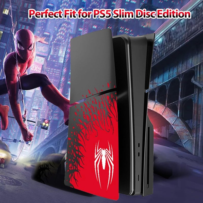 Faceplate for Disc Edition] - Superhero Spider - Man 2 Plates for PS5 Console Cover Plates, Premium ABS Faceplate Shell Covers for Playstation 5 Slim Disc Edition - Image 3