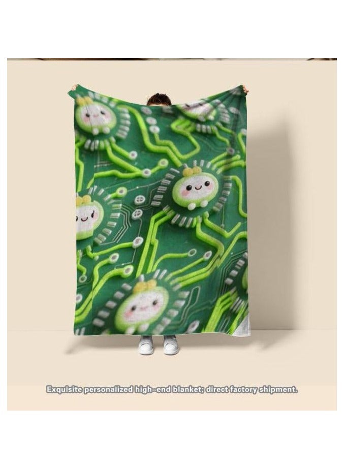 عام بطانية رقيقة من الفانيلا (دافئة ومريحة، ومناسبة للنوم واستخدام الألعاب وإزالة الغبار ومقاومة للرمل) 150 سم * 200 سم - 583 - Image 3