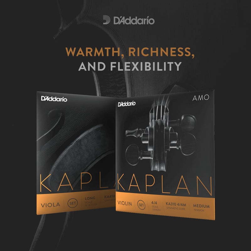 D'Addario D'Addario Kaplan Amo Violin Strings - Full Set - KA310 4/4M - Violin Strings - 4/4 Scale, Medium Tension  - Image 2