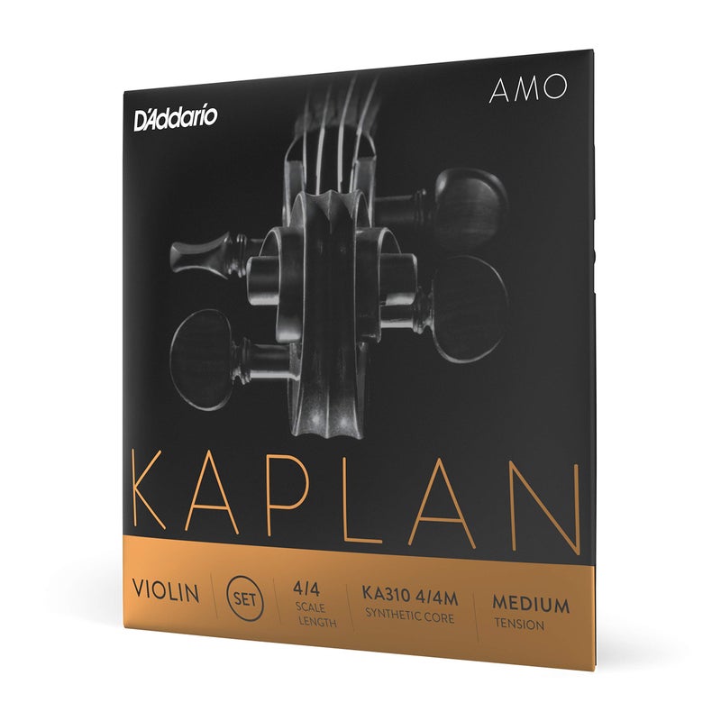 D'Addario D'Addario Kaplan Amo Violin Strings - Full Set - KA310 4/4M - Violin Strings - 4/4 Scale, Medium Tension  - Image 1