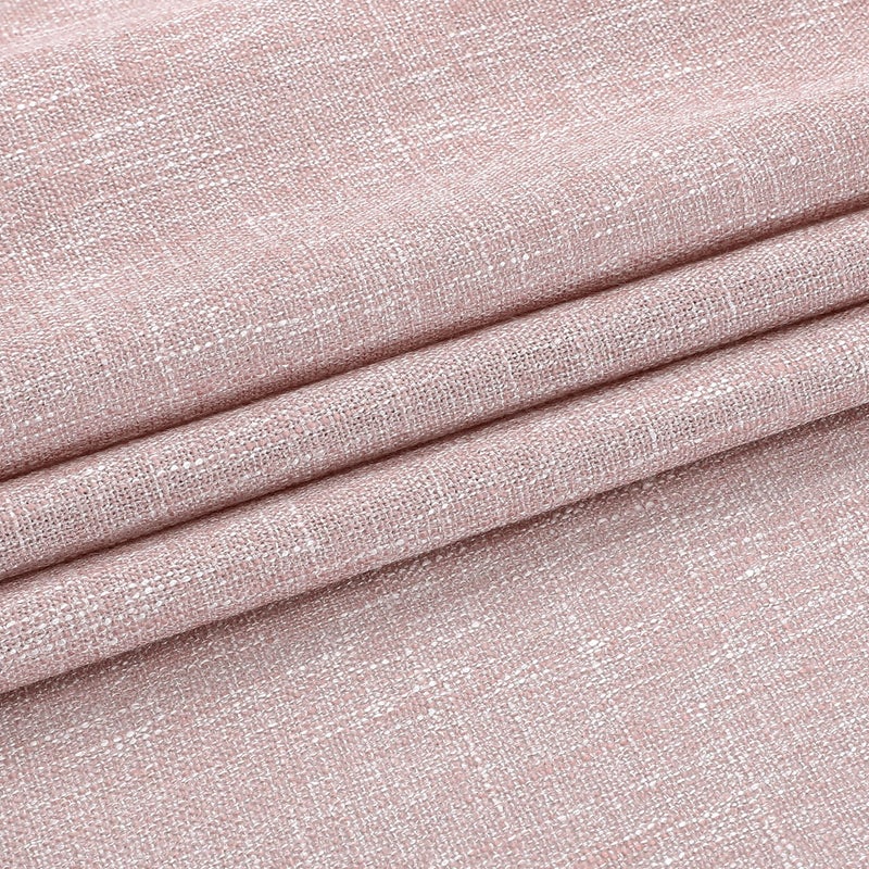 Vision Home Pink Pinch Pleated Semi Sheer Curtains for Girls Bedroom Living Room Textured Light Filtering Window Curtains 120 inch Rayon Blended Pinch Pleat Pink Drapes with Hooks 2 Panels 40""Wx120""L - Image 5