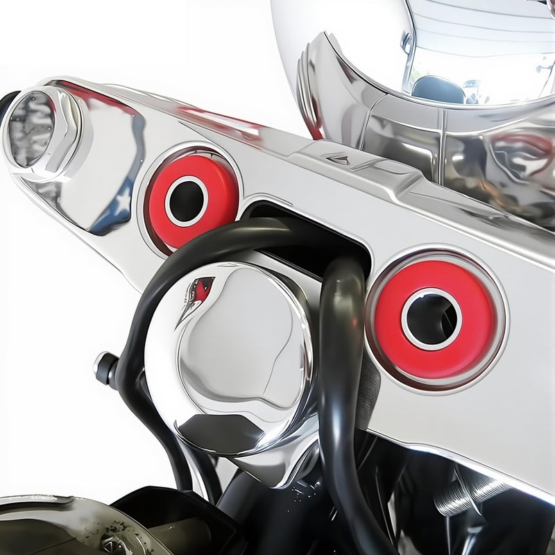 TCMI Polyurethane Handlebar Bushings Fits For Harley Davidson Big Twin Models 1973-2018 Sportster 1973-2003 (Part Number: 56157-85T) RED - Image 4