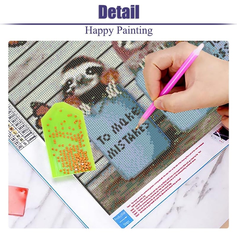 BOHADIY Inspirational Diamond Painting Kits for Adults 5D Diamond Art Kits for Adults Sloth Large Size 16x275 Inch DIY Full Drill Paintings with Diamonds Gem Art Crafts for Home Wall Decor - Image 3