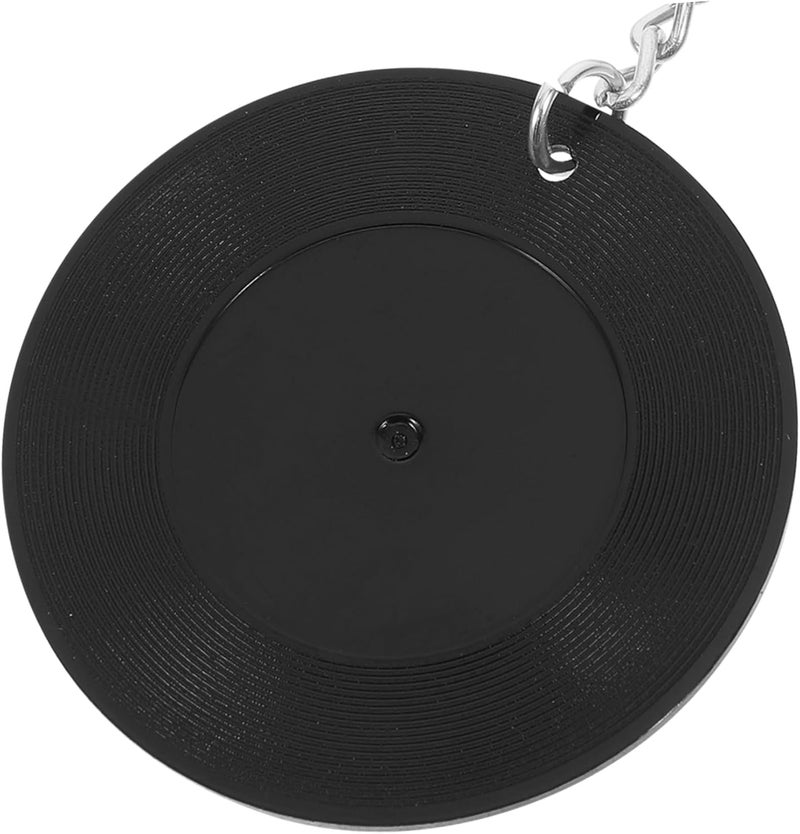 PRETYZOOM Record Coaster Keychain Vinyl Record Ornament Vintage Vinyl Record Hip Hop Vinyl Key Decoration Purse - Image 5