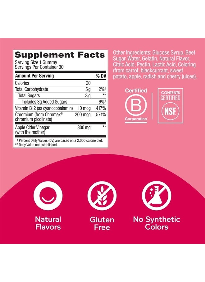 OLLY - Metabolism Gummy Rings, Apple Cider Vinegar, Vitamin B12, Chromium, Energy and Digestive Health, Chewable Supplement, Apple Flavor, Twin Pack - 60 Count - Image 1