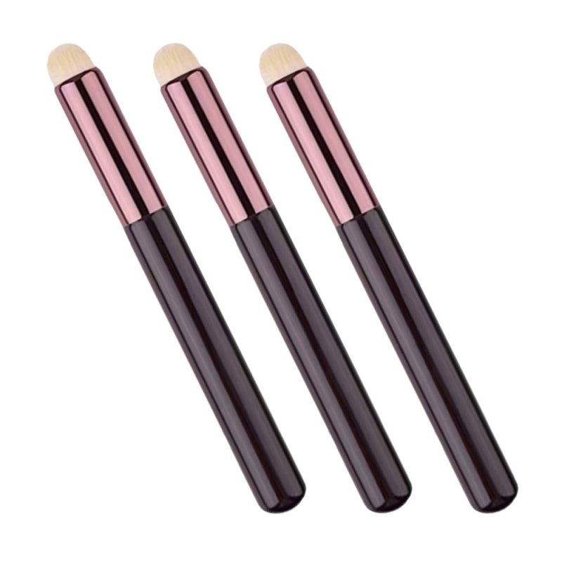 3pcs Artificial Fiber Lip Brush Set Concealer and Lipstick Smudge Applicator Mini Makeup Tools for Precise Lip Gloss Application and Eye Shadow Blending - Image 1