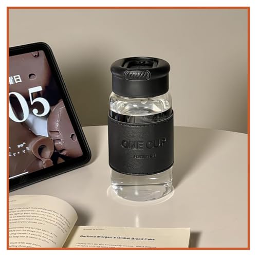 Wosta Leak-Proof Glass Coffee Mug with Lid, 550 Ml Reusable Coffee Cup with Stainless Steel Filter, Travel Tea and Fruit Infuser with Handle, BPA-Free, Microwave and Dishwasher Safe. - Image 1