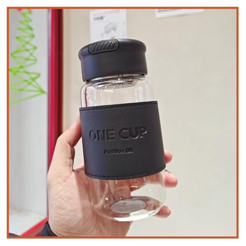 Wosta Leak-Proof Glass Coffee Mug with Lid, 550 Ml Reusable Coffee Cup with Stainless Steel Filter, Travel Tea and Fruit Infuser with Handle, BPA-Free, Microwave and Dishwasher Safe. - Image 2