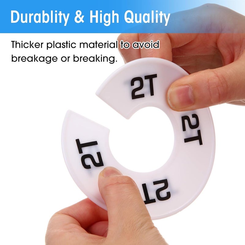 Blulu 10 Pack Clothing Rack Size Dividers Round Hangers Dividers - Image 4