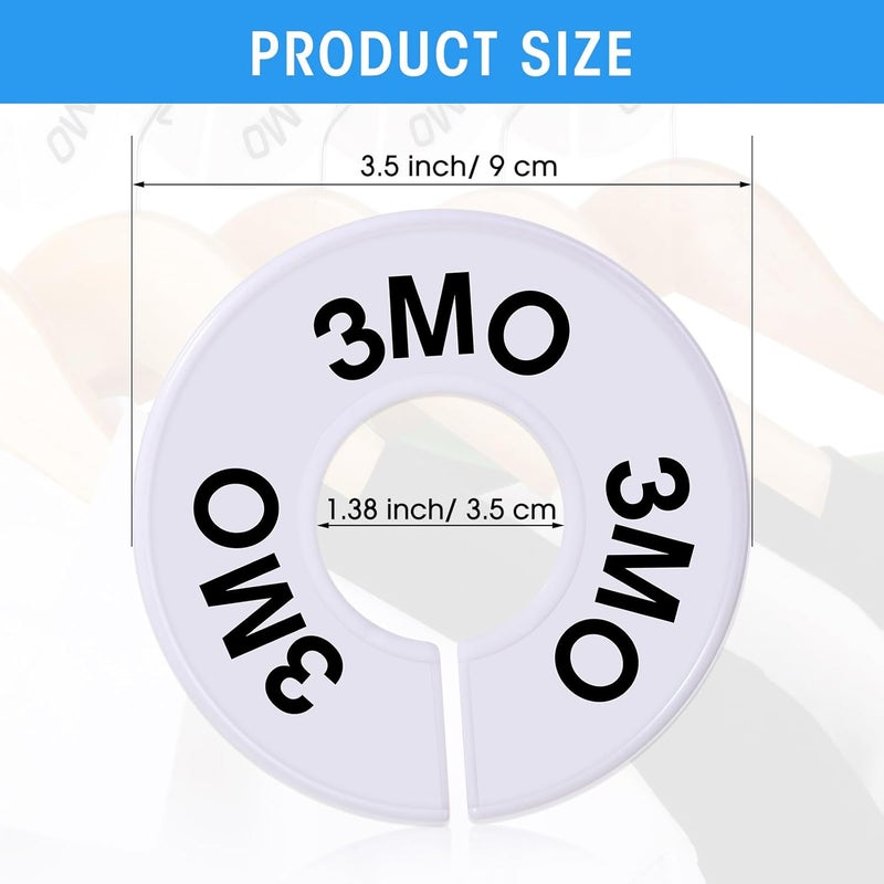 Blulu 10 Pack Clothing Rack Size Dividers Round Hangers Dividers - Image 2