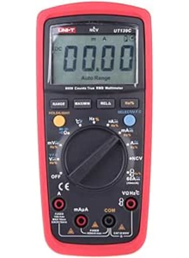Uni-T Ut139C True Rms 2.6" Lcd Digital Multimeter Handheld Tester 6000 Count Voltmeter Temperature Test Transistor