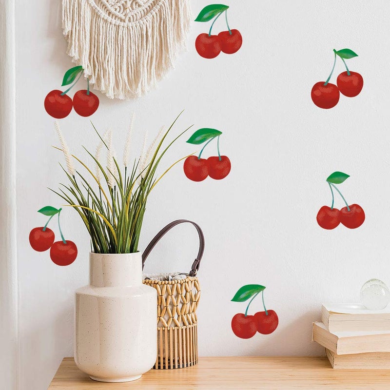 Tempaper Cherry Peel and Stick Wall Decals red