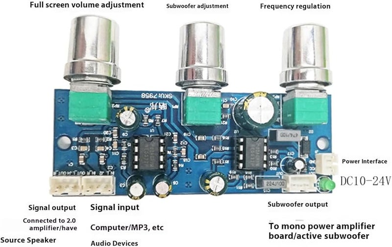 NE5522 Subwoofer Preamp Board With Passive Filter For Amplifier Upgrade - Image 4