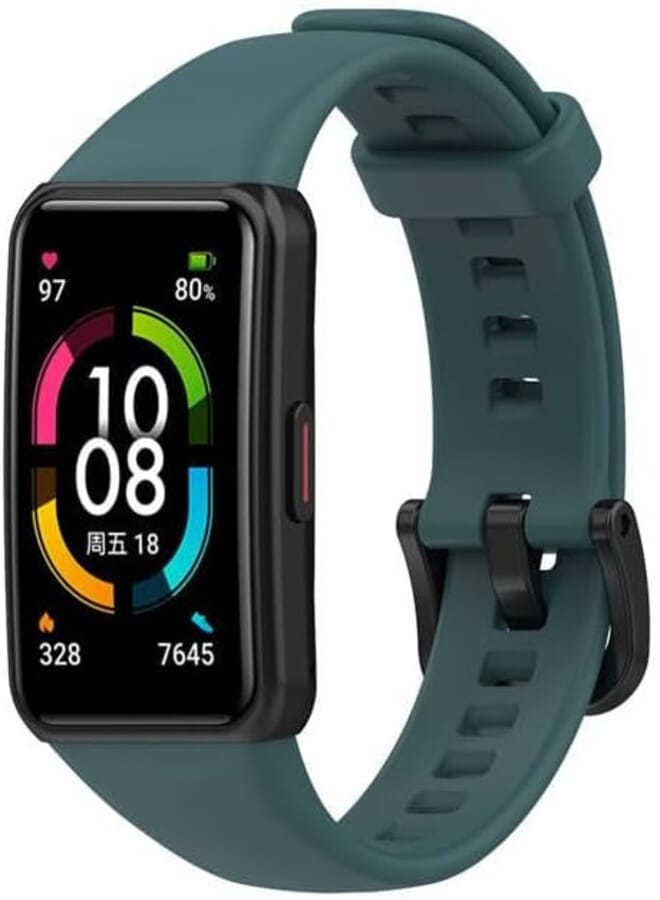 Next Next Store Compatible with Honor Band 6 Strap, Soft Durable Silicone Replacement Strap, Sweatproof Waterproof Silicone Strap, Comfortable and Stylish, Suitable for Daily Use.