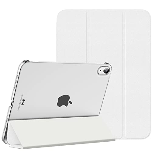 MoKo for iPad (A16) 11th Generation Case 11 Inch 2025, iPad 10th Generation Case 10.9 Inch 2022, Slim Stand Hard PC Translucent Back Shell Smart Cover, Support Touch ID, Auto Wake/Sleep, White - Image 1