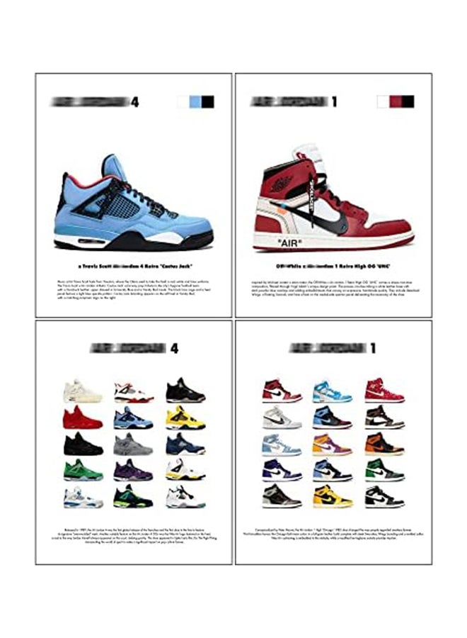 EKA Hypebeast Sneaker Posters Unframed Michael Jordan Poster Hypebeast Room Decor Shoes for Teen Boys Guys Men Room decor 4pcs 8x12 inch - Image 1