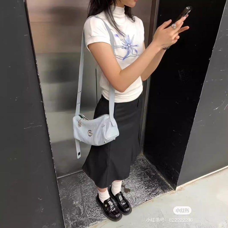 Custom Designed High Waist Black Fishtail Midi Skirt for Women 3215 - Image 2