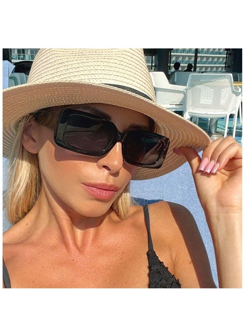 Ucanbe - 2-Piece Punk Fashion Sunglasses Set for Women Men Casual Anti Glare Glasses for Beach Party - Image 1