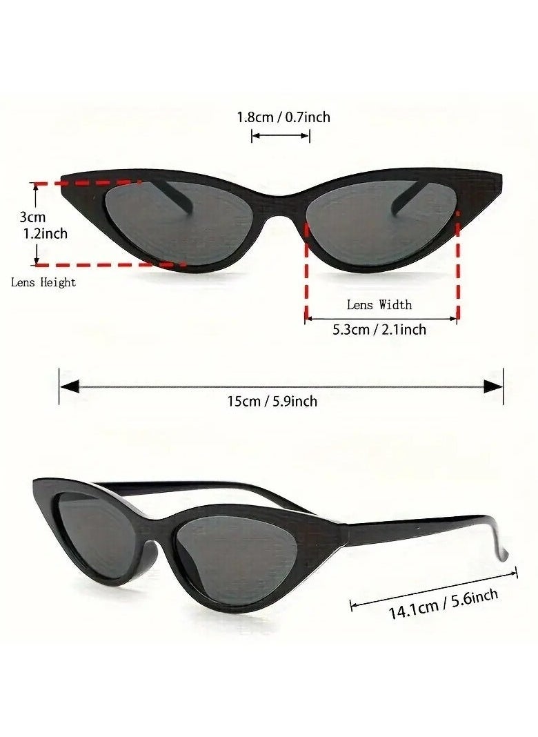 Ucanbe - 2-Piece Punk Fashion Sunglasses Set for Women Men Casual Anti Glare Glasses for Beach Party - Image 1