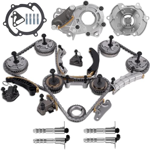 GDUKOP Timing Chain Kit &VVT Sprocket Oil/Water Pump Solenoid Compatible with Buick Cadillac Enclave LaCrosse Allure ATS CTS SRX XTS Traverse Camaro Impala Equinox Acadia Vue G6 G8 3.6L 3.0L - Image 1