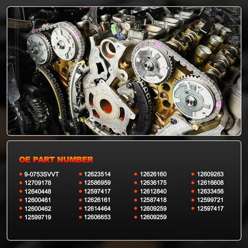 GDUKOP Timing Chain Kit &VVT Sprocket Oil/Water Pump Solenoid Compatible with Buick Cadillac Enclave LaCrosse Allure ATS CTS SRX XTS Traverse Camaro Impala Equinox Acadia Vue G6 G8 3.6L 3.0L - Image 4