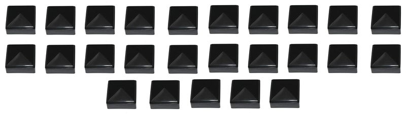 Jsp Manufacturing New Plastic Black 2X2 Fence Post Caps For Metal, Plastic,Vinyl Or Wood 2 X 2 Posts (2"" X 2"" Inside Dimension) (2 1/4"" X 2 1/4"" Outside Dimensions) (25 Pack) - Image 1
