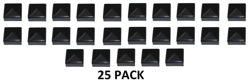 Jsp Manufacturing New Plastic Black 2X2 Fence Post Caps For Metal, Plastic,Vinyl Or Wood 2 X 2 Posts (2"" X 2"" Inside Dimension) (2 1/4"" X 2 1/4"" Outside Dimensions) (25 Pack) - Image 2