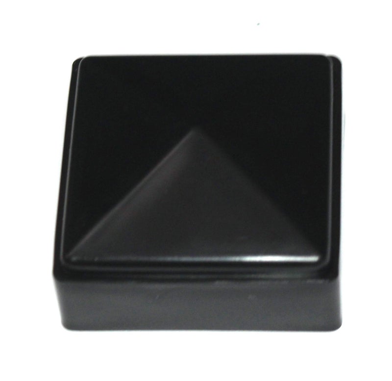 Jsp Manufacturing New Plastic Black 2X2 Fence Post Caps For Metal, Plastic,Vinyl Or Wood 2 X 2 Posts (2"" X 2"" Inside Dimension) (2 1/4"" X 2 1/4"" Outside Dimensions) (25 Pack) - Image 3