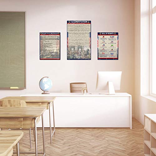 Young N Refined American Founding documents EXTRA LARGE Laminated 3 pack: US Constitution with all amendments, Declaration of Independence and Bill of Rights 24x36) Young N Refined - Image 4