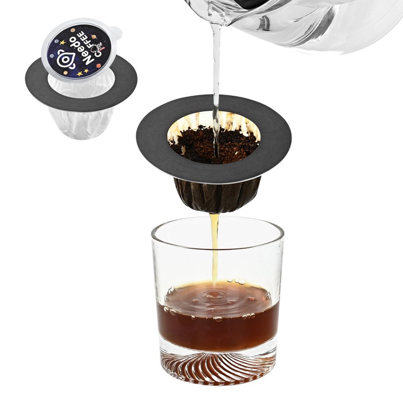 UFO Coffee Filter Paper Bag Hanging Ear Drip Coffee Bag Single Serve Disposable Drip Coffee Filter Bag Perfect for House Travel Office Daily 30