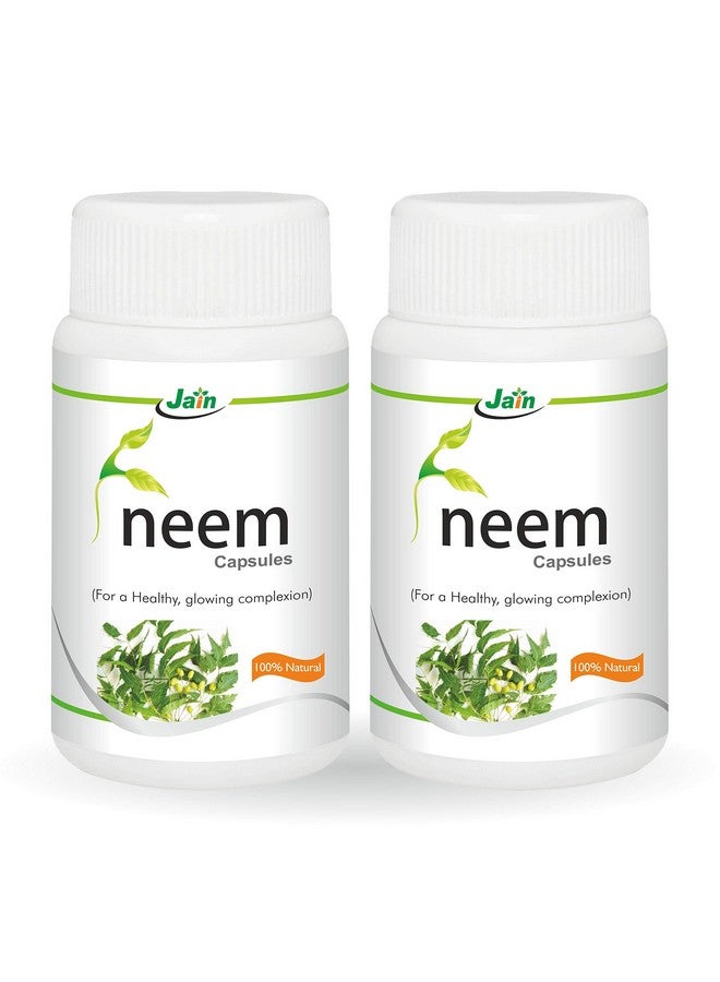 JAIN Neem Capsules 60 Pack, Light Green, 2 count - Image 1