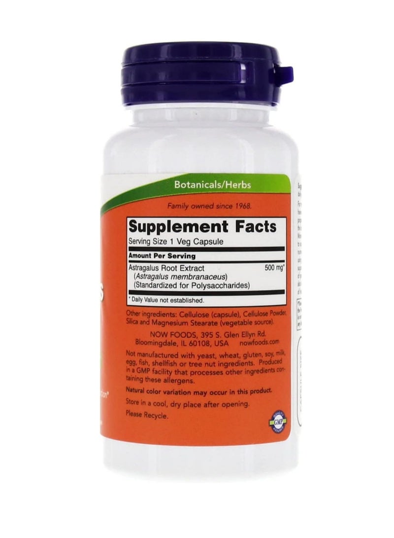 now Astragalus Extract, 500 mg, 90 Veggie Caps - Image 2