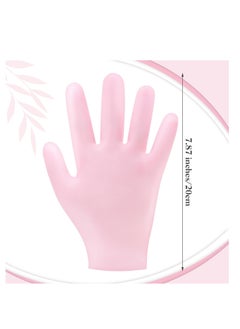 Sibba Sibba 2 Pairs Silicone Moisturizing Gloves Spa Gel Hydrating Gloves Women's Hand Care Gloves, Anti Slip Aloe Lotion Gloves for Repairing Dry Hand, Calluses, Cracked Heels and Softening Rough Skin  - Image 2
