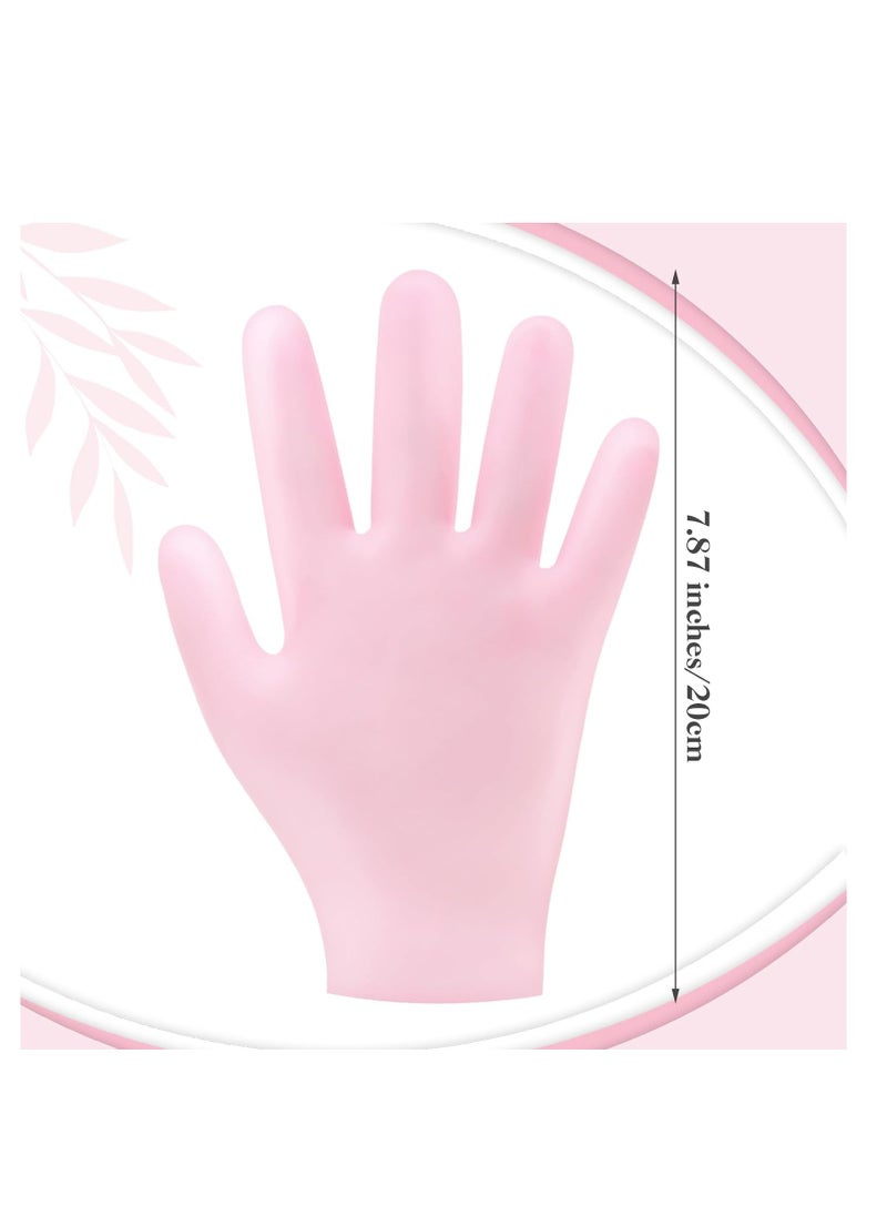 Sibba - Sibba 2 Pairs Silicone Moisturizing Gloves Spa Gel Hydrating Gloves Women's Hand Care Gloves, Anti Slip Aloe Lotion Gloves for Repairing Dry Hand, Calluses, Cracked Heels and Softening Rough Skin - Image 1
