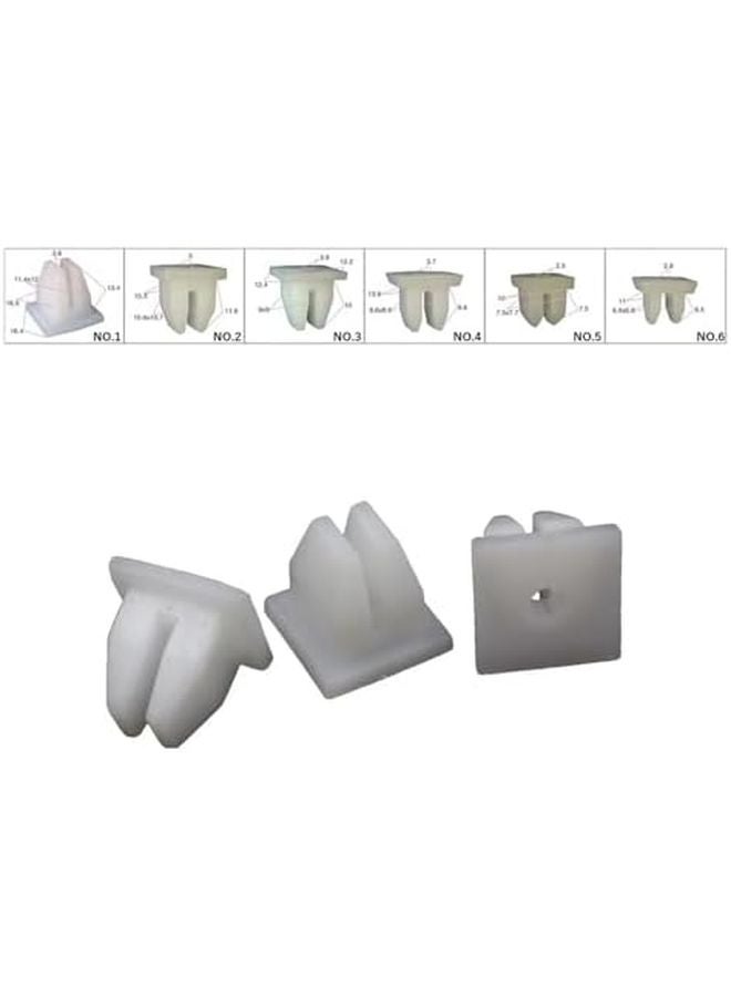 No 6 Car Plastic Square Head Fixed Retainer Nut Screw Grommet Clips Fastener 50 Pcs - Image 4