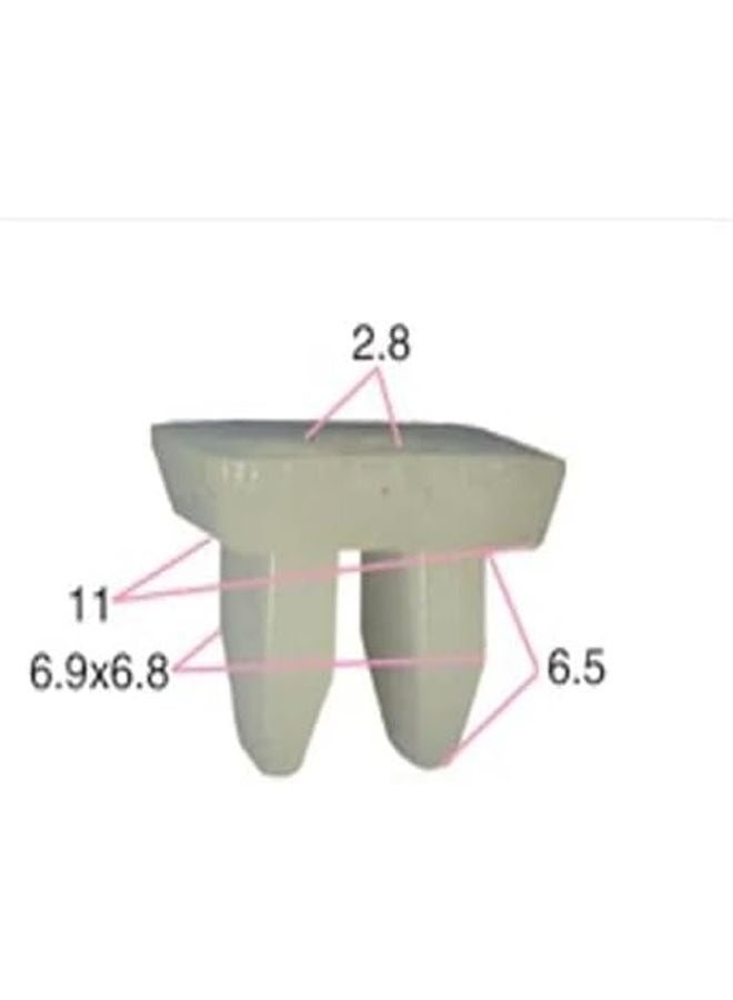 No 6 Car Plastic Square Head Fixed Retainer Nut Screw Grommet Clips Fastener 50 Pcs - Image 3