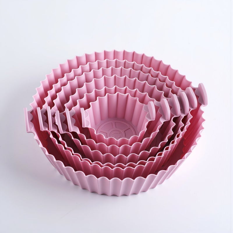 Air Fryer Silicone Baking Pan 6 Pack Red For Beginners Family Healthy Cooking Kitchen Gadget - Image 3