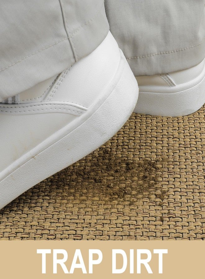 LEKEEPGO Door Mat Indoor Entrance 17"x29", Ultra Thin Indoor Door mat, Absorbent Washable Entryway Doormats, Low-Profile Dirt Trapper Doormat Entry Inside Door Mats Front Floor Mats, Beige - Image 4